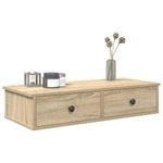 Casa si Gradina - Mobilier - Biblioteci si rafturi - Rafturi - Raft de perete cu sertare Stejar Sonoma lemn prelucrat, mărime 80x34x17 cm - Infinity.ro