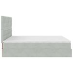 Casa si Gradina - Mobilier - Paturi si accesorii - Paturi - Cadru de pat otoman cu saltele Gri deschis 160x200cm catifea - Infinity.ro