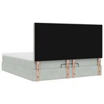 Casa si Gradina - Mobilier - Paturi si accesorii - Paturi - Cadru de pat otoman cu saltele Gri deschis 160x200cm catifea - Infinity.ro