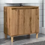 Casa si Gradina - Mobilier - Mobilier baie - Comode baie - Dulap de chiuveta, stejar artizanal, 58x33x60 cm lemn prelucrat - Infinity.ro