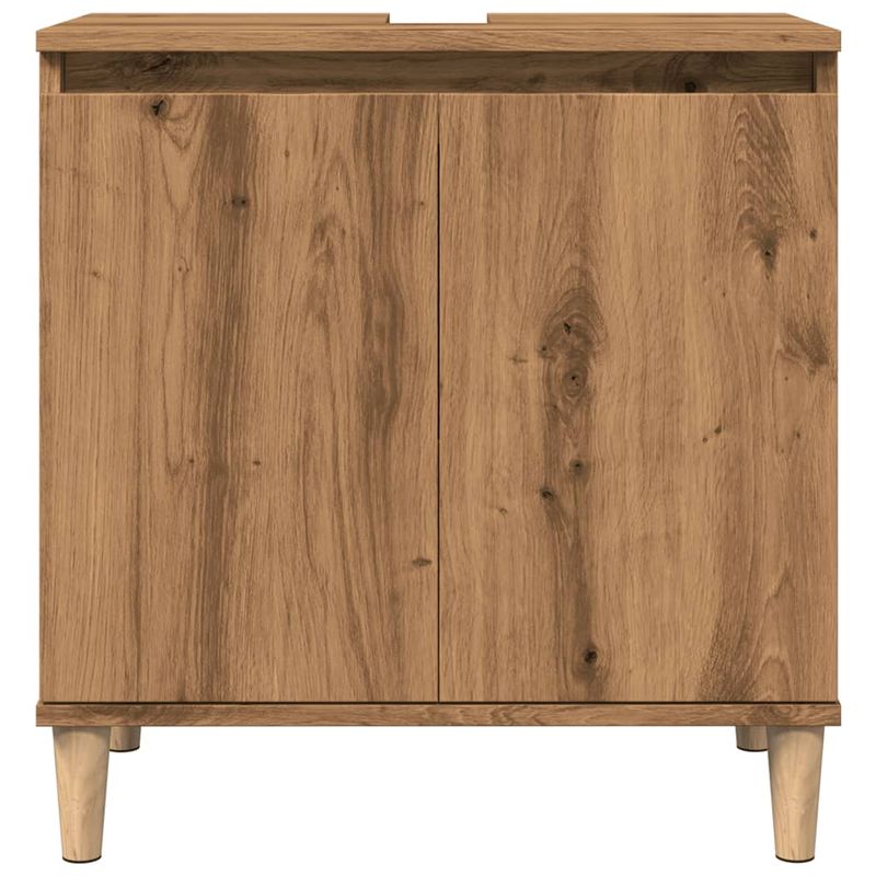 Casa si Gradina - Mobilier - Mobilier baie - Comode baie - Dulap de chiuveta, stejar artizanal, 58x33x60 cm lemn prelucrat - Infinity.ro