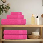 Casa si Gradina - Textile si covoare - Textile baie - Prosoape - Prosoape pentru oaspeti 4 buc Roz 30x50 cm 360 g/m² 100% bumbac - Infinity.ro