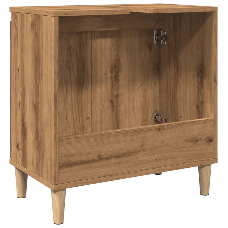 Casa si Gradina - Mobilier - Mobilier baie - Comode baie - Dulap de chiuveta, stejar artizanal, 58x33x60 cm lemn prelucrat - Infinity.ro