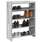 Casa si Gradina - Mobilier - Organizare si depozitare - Organizator incaltaminte - Pantofar, gri sonoma, 80x25x61,5 cm, lemn compozit, înălțime 81 cm, lăţime 60 cm - Infinity.ro