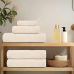 Casa si Gradina - Textile si covoare - Textile baie - Prosoape - Prosoape de baie 10 buc crem 100x150 cm 360 g/m² 100% bumbac - Infinity.ro