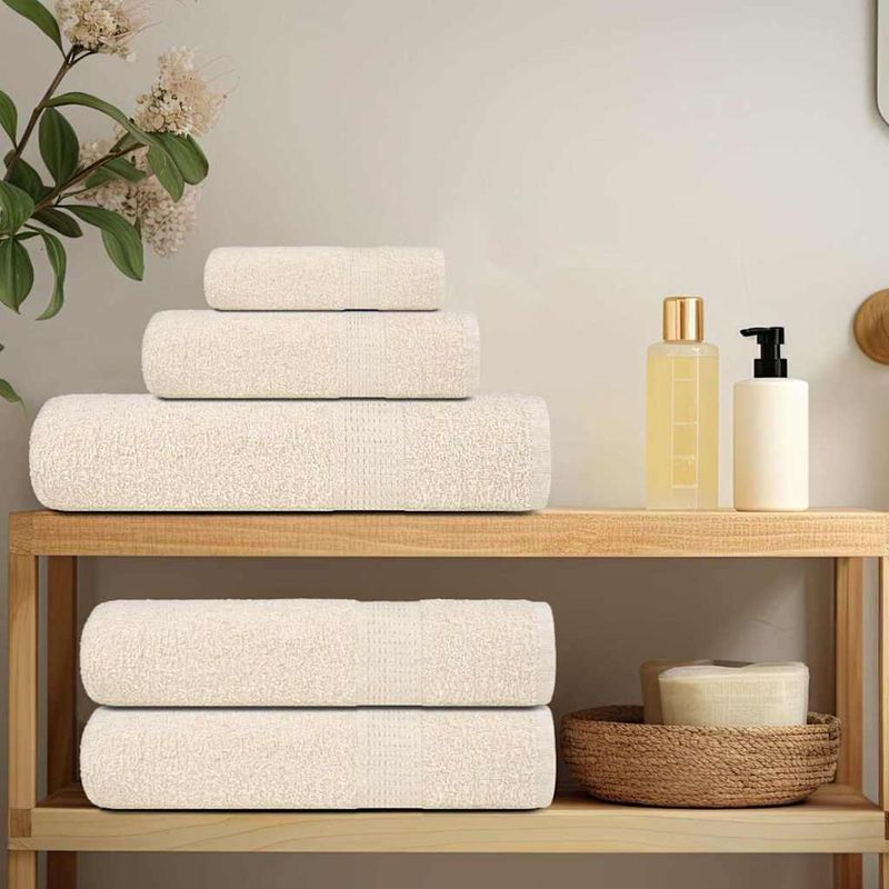 Casa si Gradina - Textile si covoare - Textile baie - Prosoape - Prosoape de baie 10 buc crem 100x150 cm 360 g/m² 100% bumbac - Infinity.ro