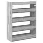 Casa si Gradina - Mobilier - Organizare si depozitare - Organizator incaltaminte - Pantofar, gri sonoma, 80x25x61,5 cm, lemn compozit, înălțime 81 cm, lăţime 60 cm - Infinity.ro
