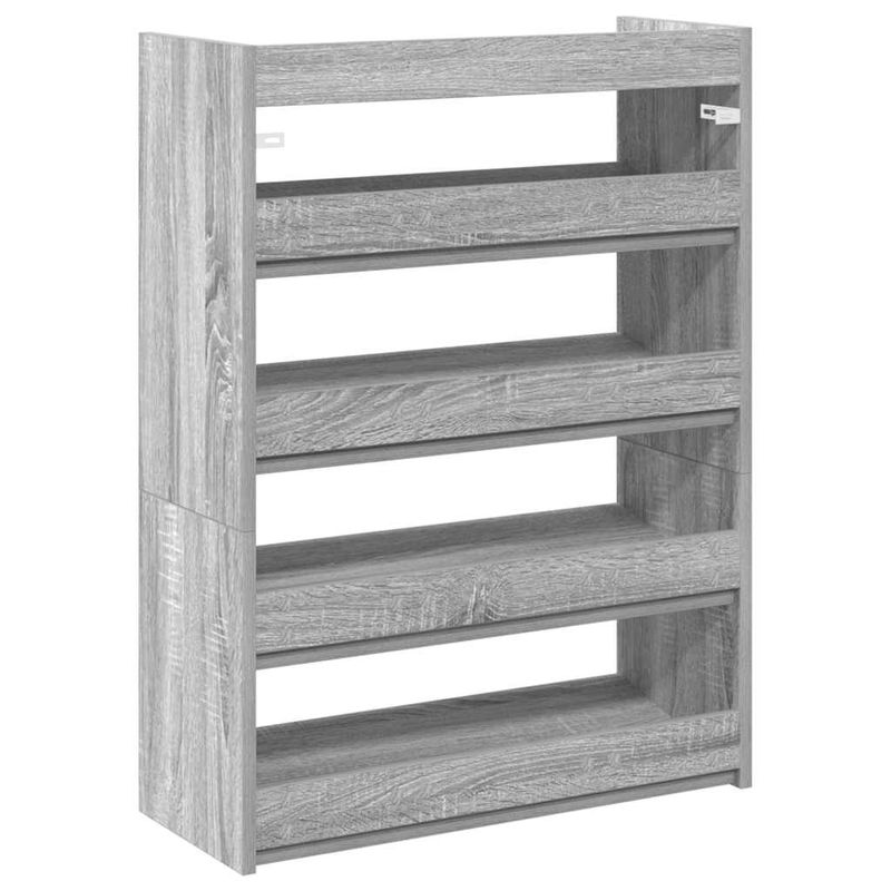 Casa si Gradina - Mobilier - Organizare si depozitare - Organizator incaltaminte - Pantofar, gri sonoma, 80x25x61,5 cm, lemn compozit, înălțime 81 cm, lăţime 60 cm - Infinity.ro