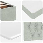Casa si Gradina - Mobilier - Paturi si accesorii - Paturi - Cadru de pat otoman cu saltele Gri deschis 100x200cm catifea - Infinity.ro