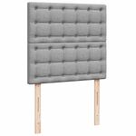 Casa si Gradina - Mobilier - Paturi si accesorii - Paturi - Cadru de pat otoman cu saltele Gri deschis 180x200cm Material - Infinity.ro