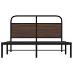 Casa si Gradina - Mobilier - Paturi si accesorii - Paturi - Cadru pat fara saltea stejar maro, 135x190 cm, lemn prelucrat, model cu tăblie - Infinity.ro