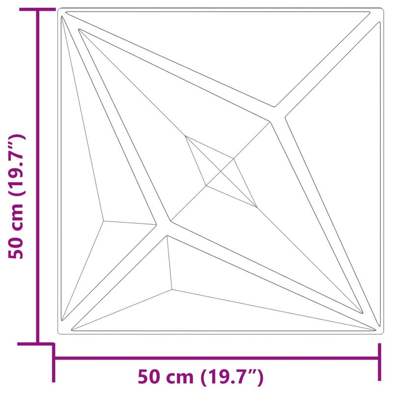 Casa si Gradina - Gradina si terasa - Garduri, panouri si accesorii - Panouri de perete 12 buc. gri 50x50 cm XPS 3 m² stea - Infinity.ro