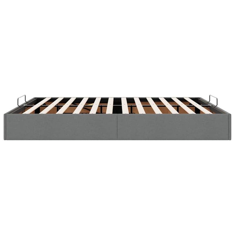Casa si Gradina - Mobilier - Paturi si accesorii - Paturi - Cadru de pat otoman fara saltea tesatura gri inchis 160x200 cm - Infinity.ro