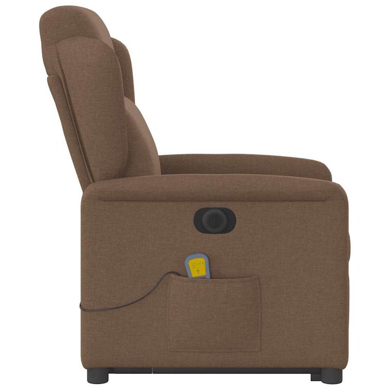 Ingrijire personala si Cosmetice - Sanatate si wellness - Articole wellness - Fotolii de masaj - Fotoliu electric de masaj rabatabil cu ridicare, maro, textil - Infinity.ro