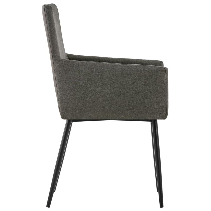 Casa si Gradina - Mobilier - Scaune si fotolii - Scaune - Scaune de sufragerie cu cotiere 2 buc tesatura taupe - Infinity.ro