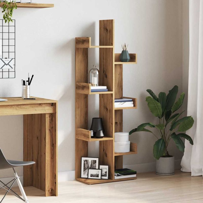 Casa si Gradina - Mobilier - Biblioteci si rafturi - Biblioteci - Biblioteca, stejar artizanal, 48x25,5x140 cm, lemn prelucrat - Infinity.ro