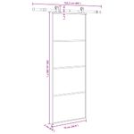 Casa si Gradina - Constructii - Usi interior, exterior si garaj - Usi interior - Usa glisanta cu set feronerie, 76x205 cm, sticla ESG/aluminiu - Infinity.ro