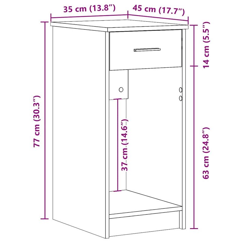 Casa si Gradina - Mobilier - Mese si birouri - Birouri - Suport turn computer cu sertar gri beton 35x45x77 cm - Infinity.ro