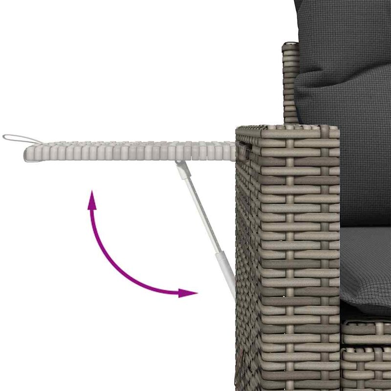 Casa si Gradina - Gradina si terasa - Mobilier exterior - Seturi mobila gradina - Set canapele de gradina cu perne, 8 piese, gri, poliratan - Infinity.ro