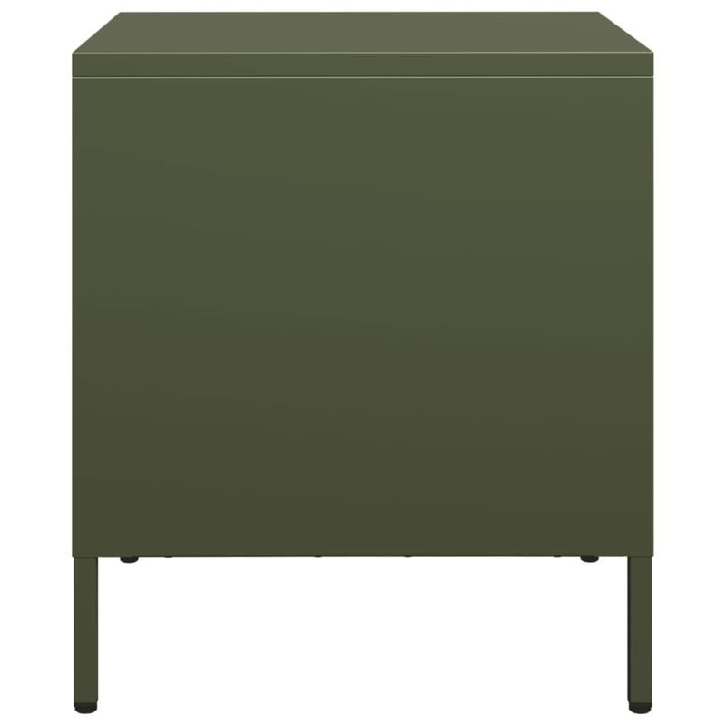 Casa si Gradina - Mobilier - Comode si corpuri - Noptiere - Noptiere, 2 buc., verde olive, 35x39x43,5 cm, otel - Infinity.ro
