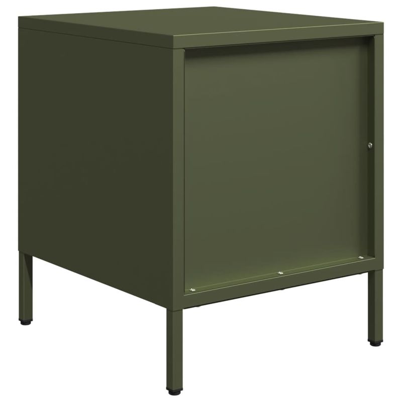 Casa si Gradina - Mobilier - Comode si corpuri - Noptiere - Noptiere, 2 buc., verde olive, 35x39x43,5 cm, otel - Infinity.ro