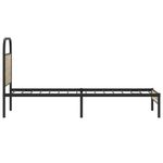 Casa si Gradina - Mobilier - Paturi si accesorii - Paturi - Cadru de pat fara saltea 75x190cm stejar afumat lemn prelucrat, model cu tăblie de cap și tăblie de picioare joasă - Infinity.ro