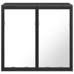 Casa si Gradina - Mobilier - Mobilier baie - Corpuri baie - Dulap cu oglinda pentru baie neagra 65x20x60 cm lemn prelucrat - Infinity.ro