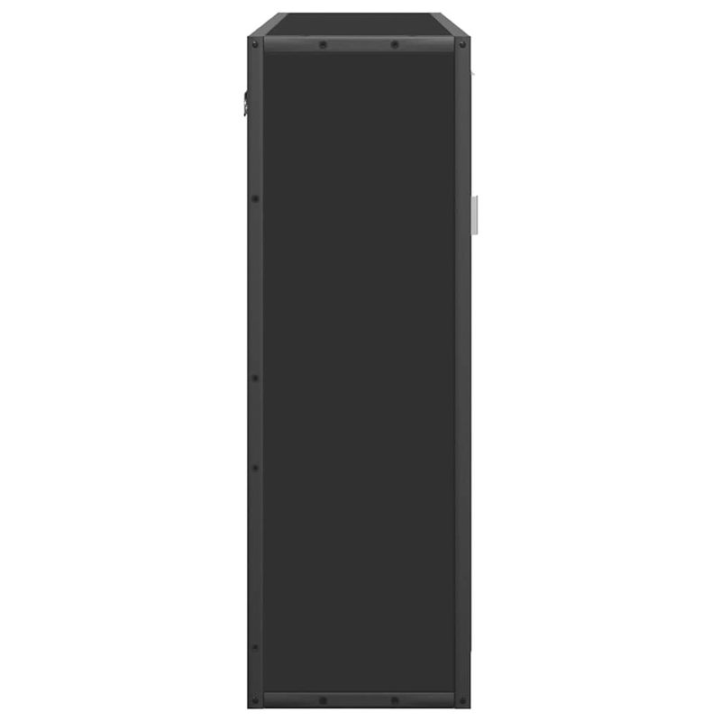 Casa si Gradina - Mobilier - Mobilier baie - Corpuri baie - Dulap cu oglinda pentru baie neagra 65x20x60 cm lemn prelucrat - Infinity.ro