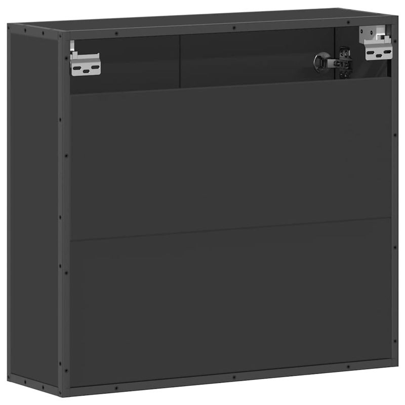 Casa si Gradina - Mobilier - Mobilier baie - Corpuri baie - Dulap cu oglinda pentru baie neagra 65x20x60 cm lemn prelucrat - Infinity.ro