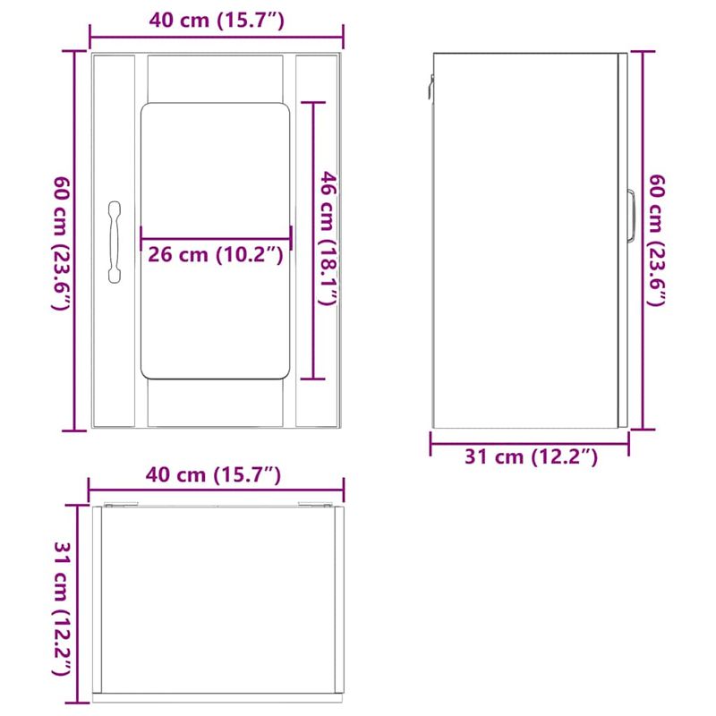 Casa si Gradina - Mobilier - Comode si corpuri - Corpuri bucatarie - Dulap de bucatarie cu usa din sticla stejar afumat „Lucca” - Infinity.ro