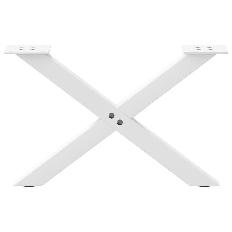 Casa si Gradina - Mobilier - Feronerie si accesorii mobila - Picioare masuta cafea in forma X, 2 buc alb 60x(30-31) cm otel, mărime 60x(30-31) cm (40 mm) - Infinity.ro