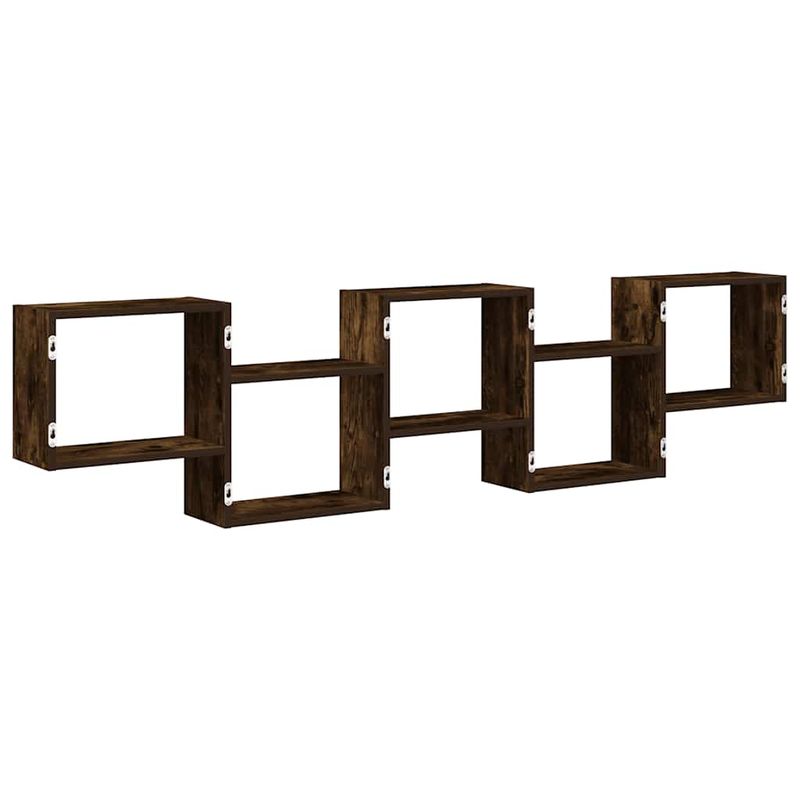 Casa si Gradina - Mobilier - Biblioteci si rafturi - Rafturi - Raft cubic perete 5 compartimente stejar fumuriu lemn prelucrat - Infinity.ro