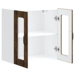 Casa si Gradina - Mobilier - Comode si corpuri - Corpuri bucatarie - Dulap de bucatarie cu usa din sticla "Lucca" stejar afumat, mărime 60x31x60 cm - Infinity.ro
