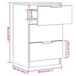 Casa si Gradina - Mobilier - Comode si corpuri - Noptiere - Noptiera, lemn invechit, 40x36x65 cm, lemn prelucrat - Infinity.ro