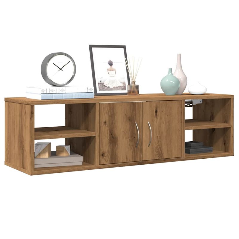 Casa si Gradina - Mobilier - Biblioteci si rafturi - Rafturi - Dulap de perete, stejar artizanal, 102x30x29 cm, lemn prelucrat - Infinity.ro