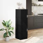 Casa si Gradina - Mobilier - Comode si corpuri - Corpuri bucatarie - Dulap de bucatarie, negru, 38x41,5x131,5 cm, lemn prelucrat - Infinity.ro