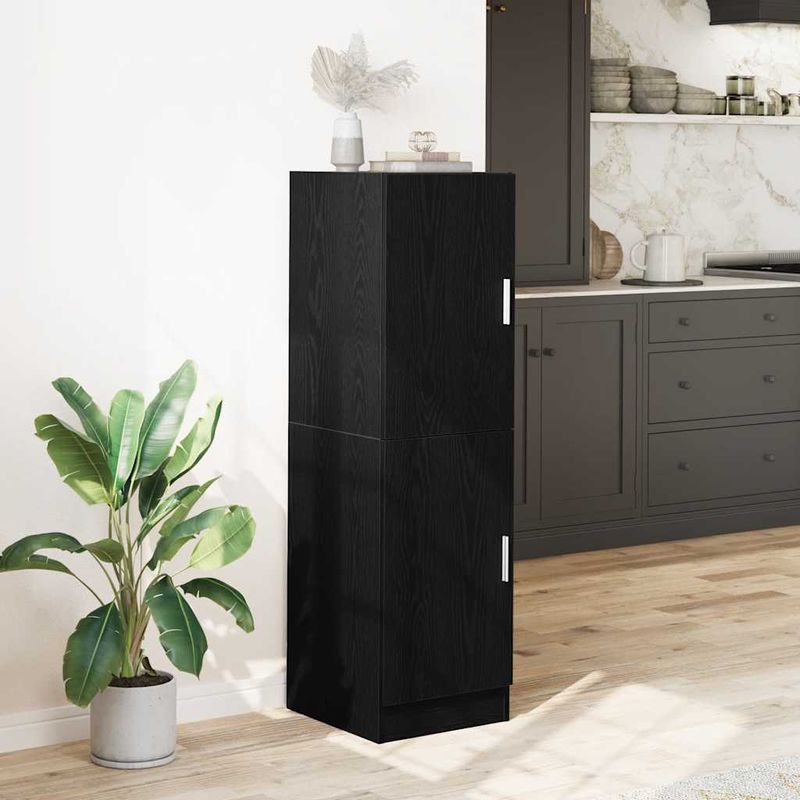 Casa si Gradina - Mobilier - Comode si corpuri - Corpuri bucatarie - Dulap de bucatarie, negru, 38x41,5x131,5 cm, lemn prelucrat - Infinity.ro
