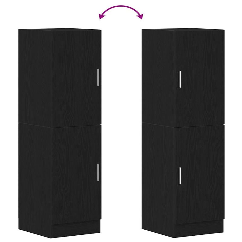 Casa si Gradina - Mobilier - Comode si corpuri - Corpuri bucatarie - Dulap de bucatarie, negru, 38x41,5x131,5 cm, lemn prelucrat - Infinity.ro