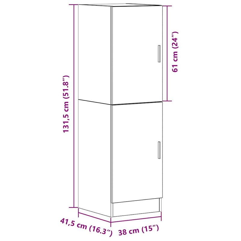 Casa si Gradina - Mobilier - Comode si corpuri - Corpuri bucatarie - Dulap de bucatarie, negru, 38x41,5x131,5 cm, lemn prelucrat - Infinity.ro