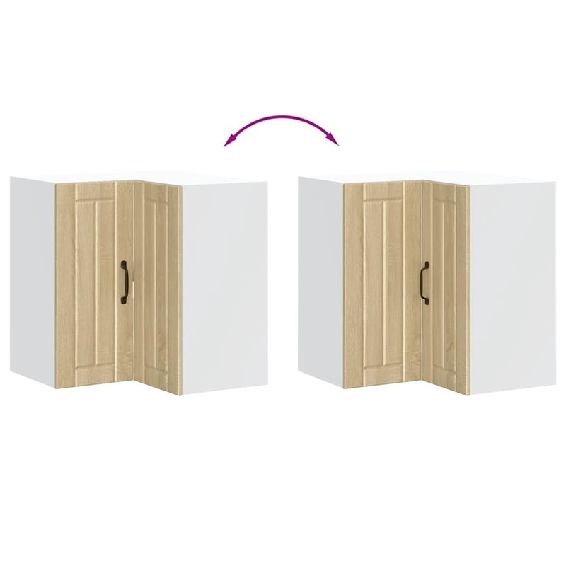 Casa si Gradina - Mobilier - Comode si corpuri - Corpuri bucatarie - Dulap de colt de bucatarie „Porto” din lemn de stejar Sonoma - Infinity.ro