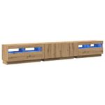 Casa si Gradina - Mobilier - Comode si corpuri - Comode - Dulap TV cu LED stejar artizanal 260x35x40 cm lemn prelucrat - Infinity.ro