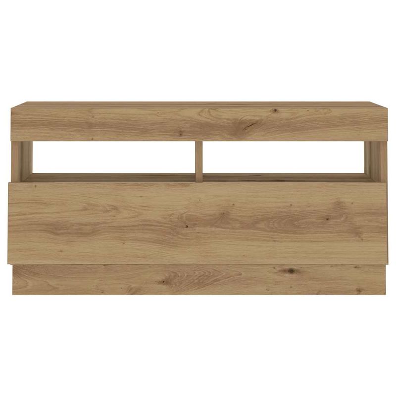 Casa si Gradina - Mobilier - Comode si corpuri - Comode - Dulap TV cu LED stejar artizanal 260x35x40 cm lemn prelucrat - Infinity.ro