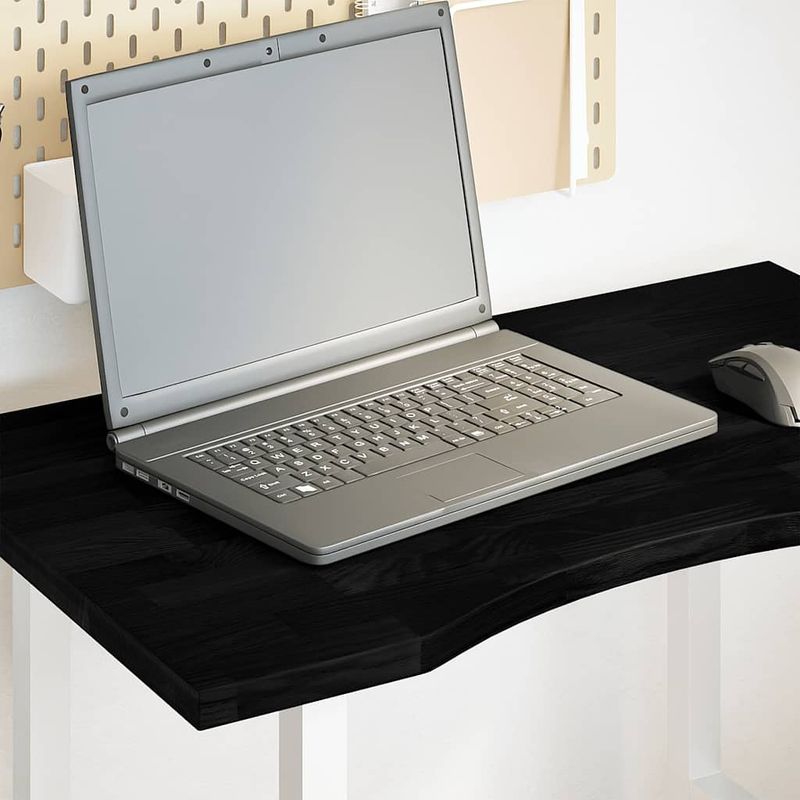 Casa si Gradina - Constructii - Lemn constructii - Placi lemn - Blat de birou maro inchis lemn masiv de stejar dreptunghiular, mărime 80x60x2.5 cm - Infinity.ro