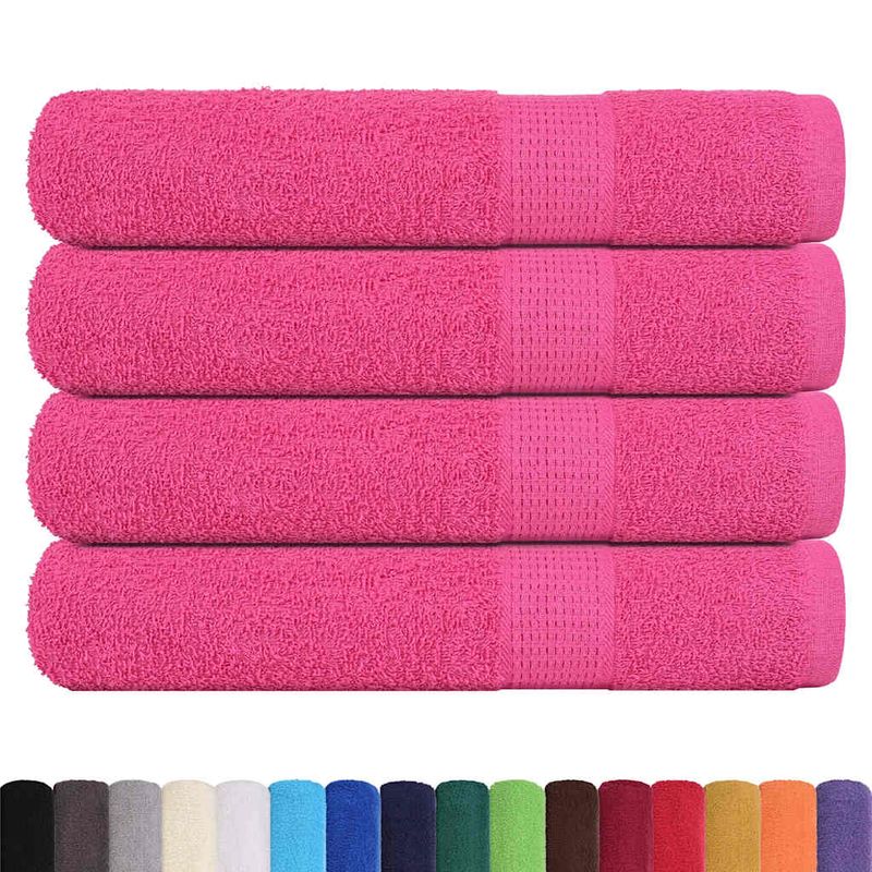 Casa si Gradina - Textile si covoare - Textile baie - Prosoape - Prosoape 4 buc Roz 100x200 cm 360 g/m² 100% bumbac - Infinity.ro