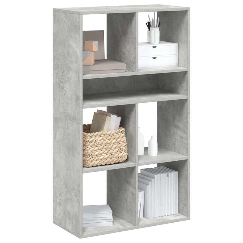 Casa si Gradina - Mobilier - Biblioteci si rafturi - Biblioteci - Biblioteca, gri beton, 66x31x112 cm, lemn prelucrat - Infinity.ro