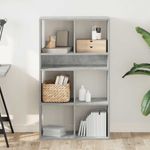 Casa si Gradina - Mobilier - Biblioteci si rafturi - Biblioteci - Biblioteca, gri beton, 66x31x112 cm, lemn prelucrat - Infinity.ro