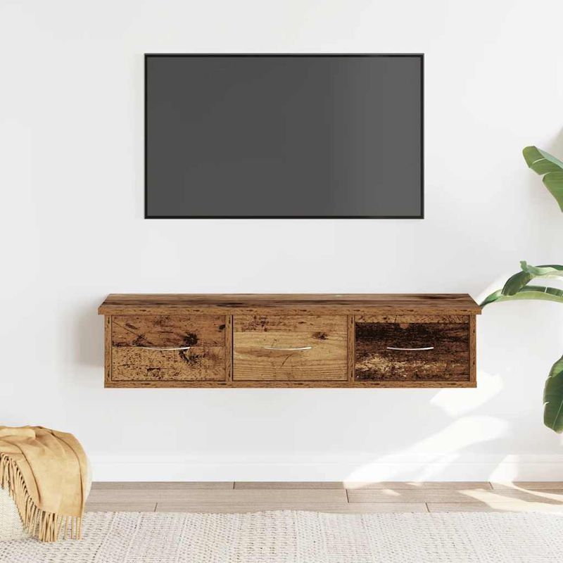 Casa si Gradina - Mobilier - Biblioteci si rafturi - Rafturi - Dulap de perete, lemn invechit, 88x26x18,5 cm, lemn prelucrat - Infinity.ro