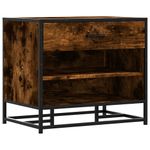 Casa si Gradina - Mobilier - Organizare si depozitare - Bancute - Banca pentru pantofi, stejar afumat, lemn prelucrat si metal, - Infinity.ro