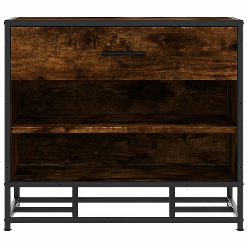 Casa si Gradina - Mobilier - Organizare si depozitare - Bancute - Banca pentru pantofi, stejar afumat, lemn prelucrat si metal, - Infinity.ro