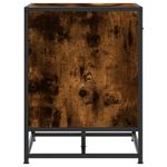 Casa si Gradina - Mobilier - Organizare si depozitare - Bancute - Banca pentru pantofi, stejar afumat, lemn prelucrat si metal, - Infinity.ro